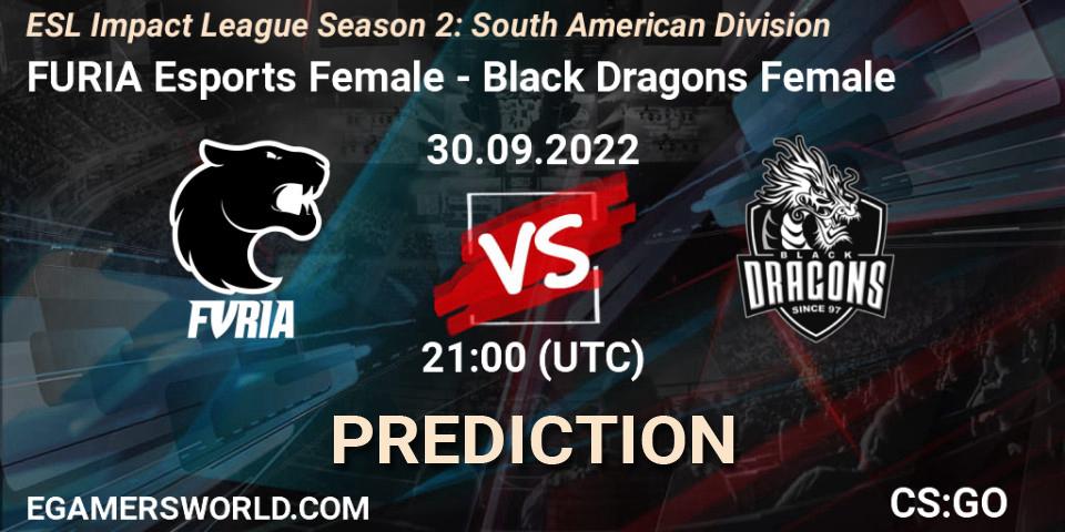 FURIA Esports Female vs Black Dragons Female: Match Prediction. 30.09.2022 at 21:00, Counter-Strike (CS2), ESL Impact League Season 2: South American Division