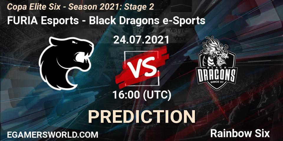 FURIA Esports vs Black Dragons e-Sports: Match Prediction. 24.07.2021 at 16:00, Rainbow Six, Copa Elite Six - Season 2021: Stage 2