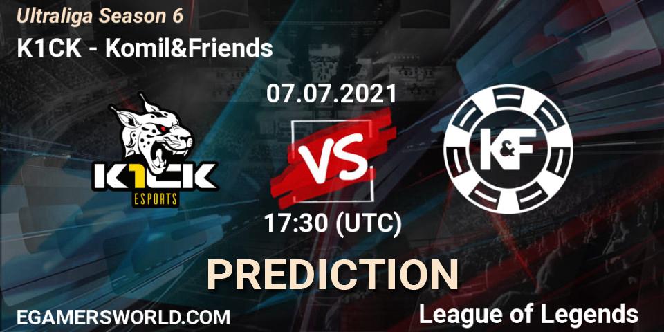 K1CK vs Komil&Friends: Match Prediction. 07.07.21, LoL, Ultraliga Season 6