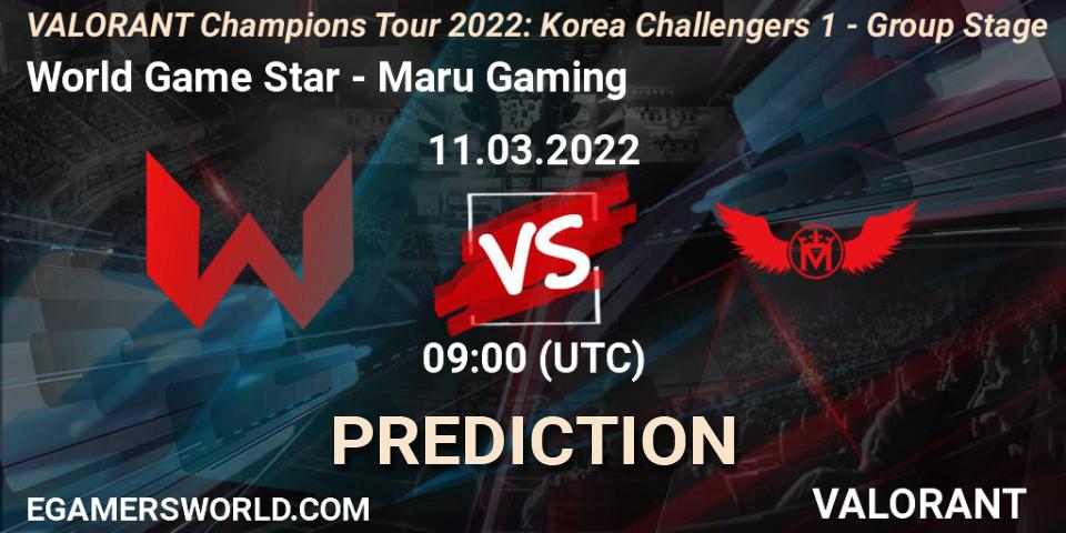 World Game Star vs Maru Gaming: Match Prediction. 11.03.22, VALORANT, VCT 2022: Korea Challengers 1 - Group Stage