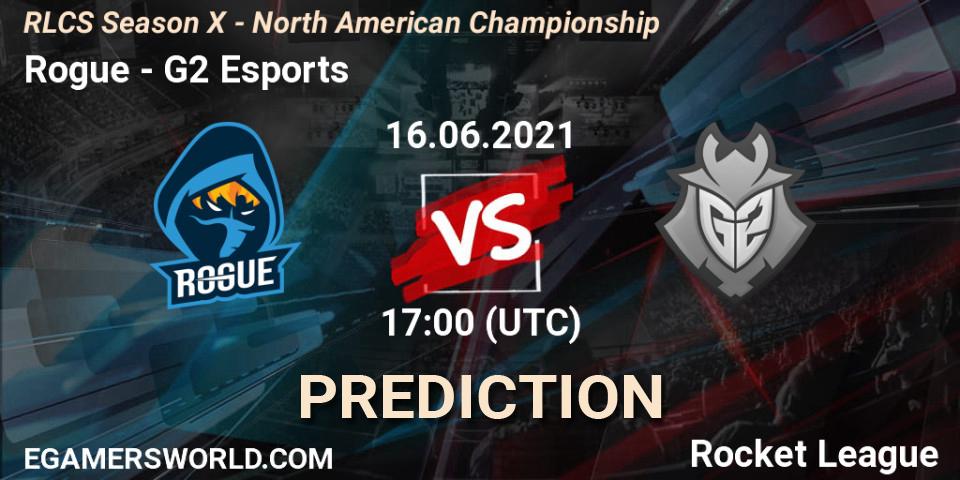 Rogue vs G2 Esports: Match Prediction. 16.06.21, Rocket League, RLCS Season X - North American Championship