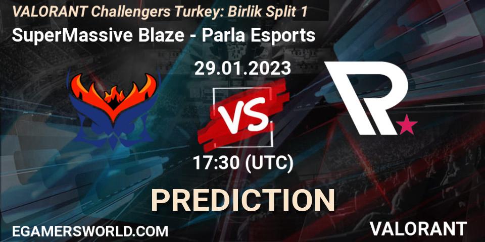SuperMassive Blaze vs Parla Esports: Match Prediction. 29.01.23, VALORANT, VALORANT Challengers 2023 Turkey: Birlik Split 1