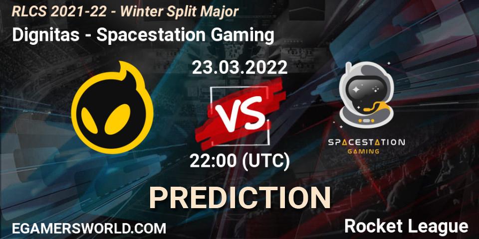 Dignitas vs Spacestation Gaming: Match Prediction. 23.03.2022 at 22:00, Rocket League, RLCS 2021-22 - Winter Split Major