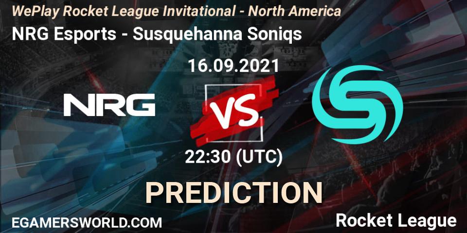 NRG Esports vs Susquehanna Soniqs: Match Prediction. 16.09.2021 at 22:30, Rocket League, WePlay Rocket League Invitational - North America