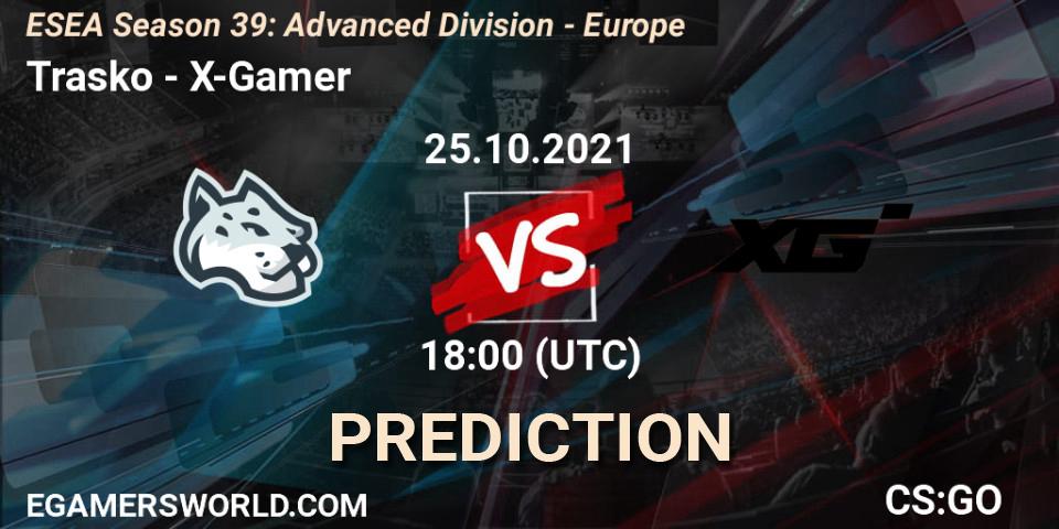 Trasko vs X-Gamer: Match Prediction. 25.10.2021 at 18:00, Counter-Strike (CS2), ESEA Season 39: Advanced Division - Europe