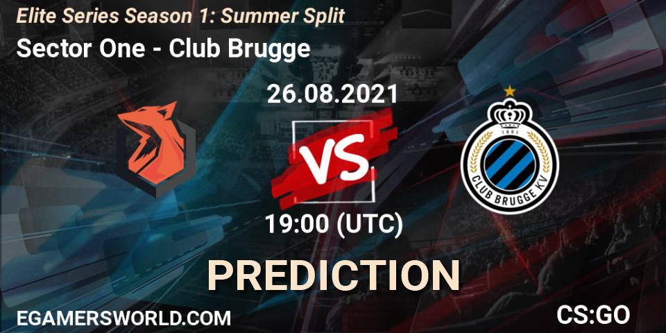 Sector One vs Club Brugge: Match Prediction. 26.08.2021 at 19:00, Counter-Strike (CS2), Elite Series Season 1: Summer Split