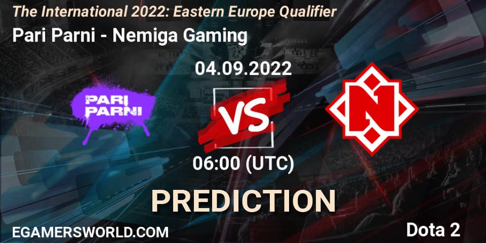 Pari Parni vs Nemiga Gaming: Match Prediction. 04.09.22, Dota 2, The International 2022: Eastern Europe Qualifier