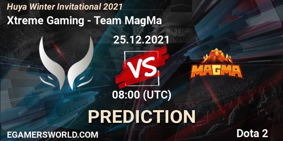 Xtreme Gaming vs Team MagMa: Match Prediction. 25.12.2021 at 08:20, Dota 2, Huya Winter Invitational 2021