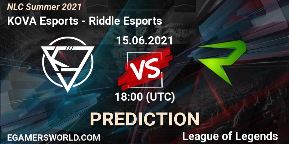 KOVA Esports vs Riddle Esports: Match Prediction. 15.06.2021 at 18:00, LoL, NLC Summer 2021