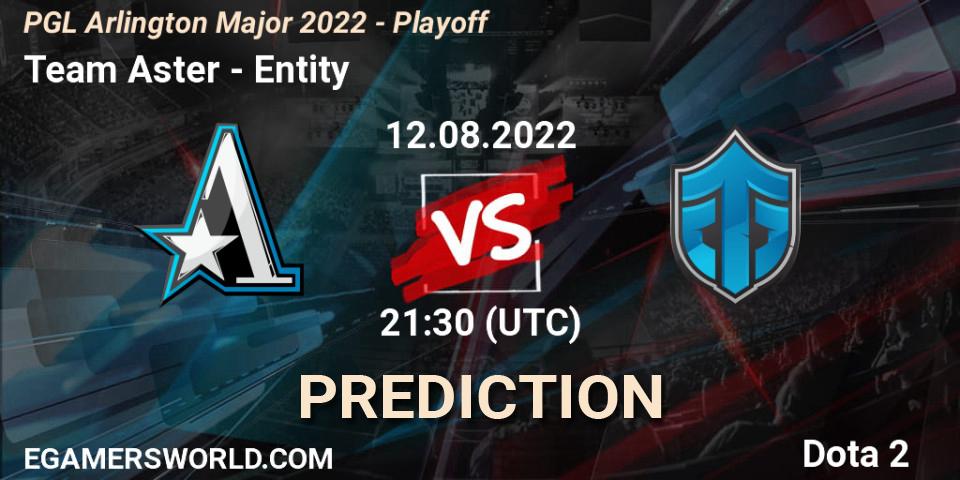 Team Aster vs Entity: Match Prediction. 12.08.22, Dota 2, PGL Arlington Major 2022 - Playoff