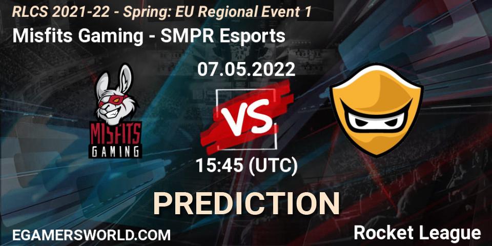 Misfits Gaming vs SMPR Esports: Match Prediction. 07.05.2022 at 15:45, Rocket League, RLCS 2021-22 - Spring: EU Regional Event 1