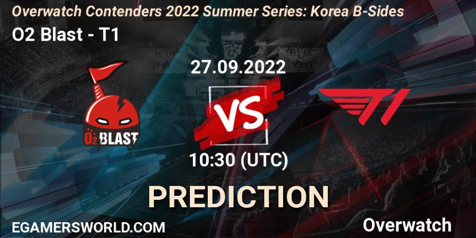 O2 Blast vs T1: Match Prediction. 27.09.22, Overwatch, Overwatch Contenders 2022 Summer Series: Korea B-Sides