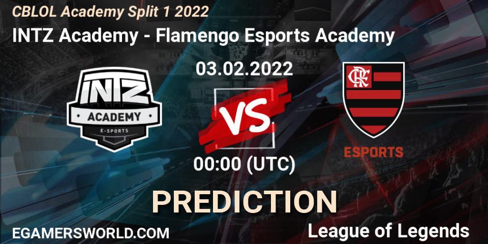 INTZ Academy vs Flamengo Esports Academy: Match Prediction. 03.02.2022 at 00:00, LoL, CBLOL Academy Split 1 2022