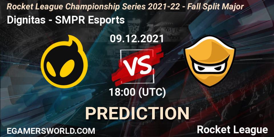 Dignitas vs SMPR Esports: Match Prediction. 09.12.2021 at 18:00, Rocket League, RLCS 2021-22 - Fall Split Major
