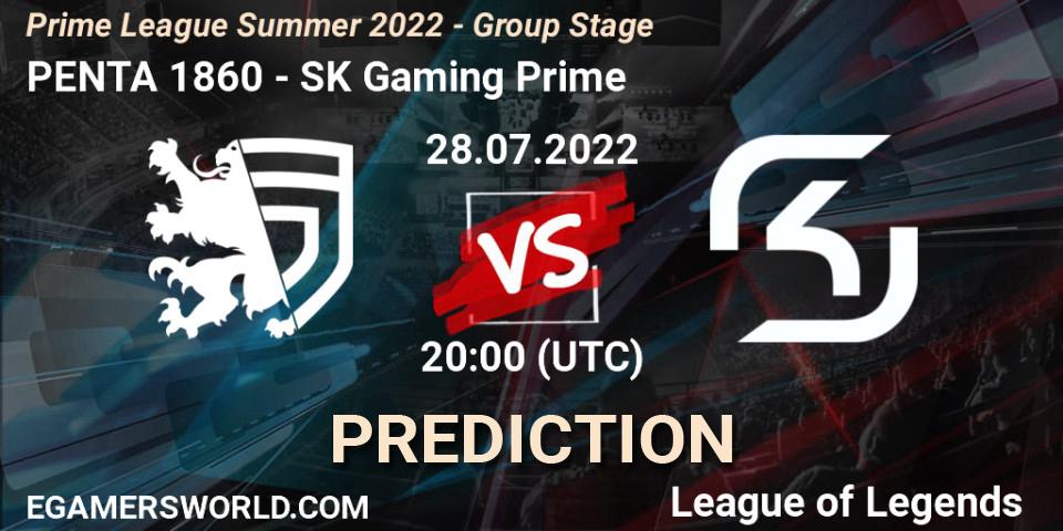 PENTA 1860 vs SK Gaming Prime: Match Prediction. 28.07.2022 at 20:00, LoL, Prime League Summer 2022 - Group Stage