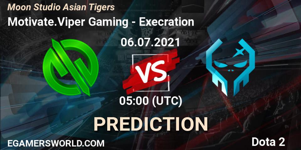 Motivate.Viper Gaming vs Execration: Match Prediction. 06.07.2021 at 05:26, Dota 2, Moon Studio Asian Tigers