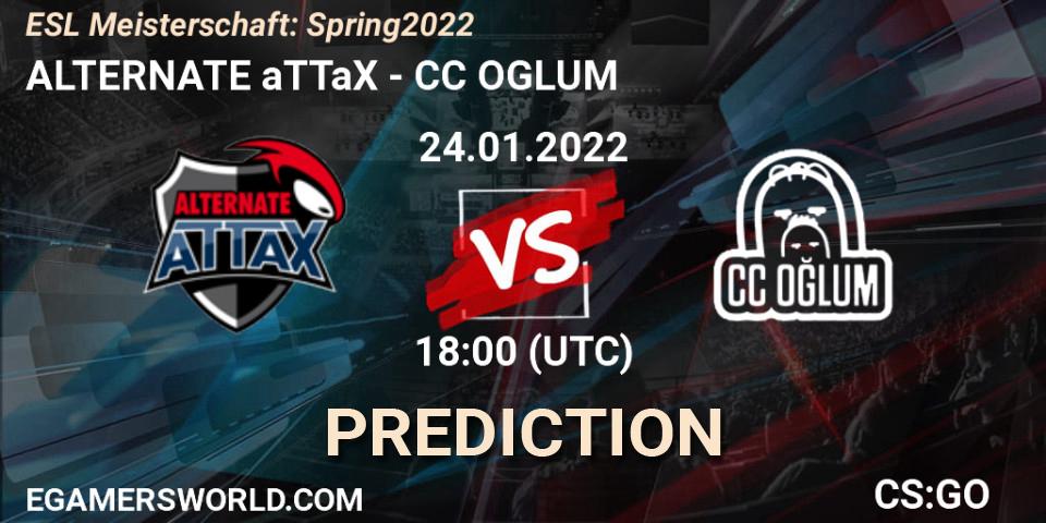 ALTERNATE aTTaX vs CC OGLUM: Match Prediction. 24.01.2022 at 18:00, Counter-Strike (CS2), ESL Meisterschaft: Spring 2022