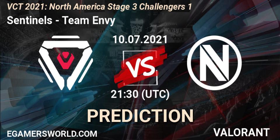 Sentinels vs Team Envy: Match Prediction. 10.07.2021 at 22:15, VALORANT, VCT 2021: North America Stage 3 Challengers 1