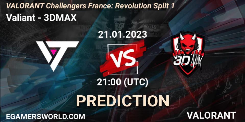 Valiant vs 3DMAX: Match Prediction. 21.01.23, VALORANT, VALORANT Challengers 2023 France: Revolution Split 1