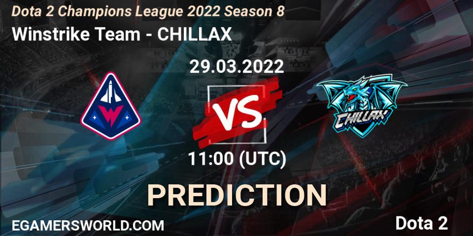 Winstrike Team vs CHILLAX: Match Prediction. 29.03.22, Dota 2, Dota 2 Champions League 2022 Season 8