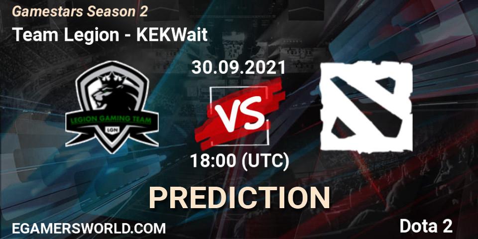 Legion Gaming vs KEKWait: Match Prediction. 30.09.2021 at 17:59, Dota 2, Gamestars Season 2