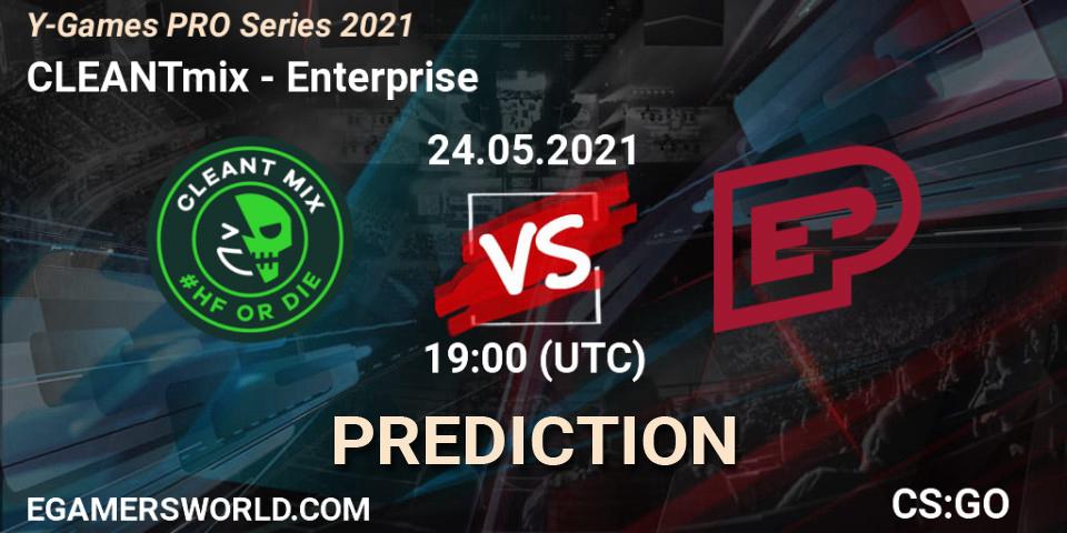 CLEANTmix vs Enterprise: Match Prediction. 24.05.2021 at 19:00, Counter-Strike (CS2), Y-Games PRO Series 2021