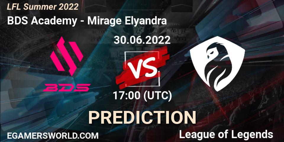 BDS Academy vs Mirage Elyandra: Match Prediction. 30.06.2022 at 17:00, LoL, LFL Summer 2022