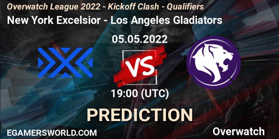 New York Excelsior vs Los Angeles Gladiators: Match Prediction. 05.05.2022 at 20:00, Overwatch, Overwatch League 2022 - Kickoff Clash - Qualifiers