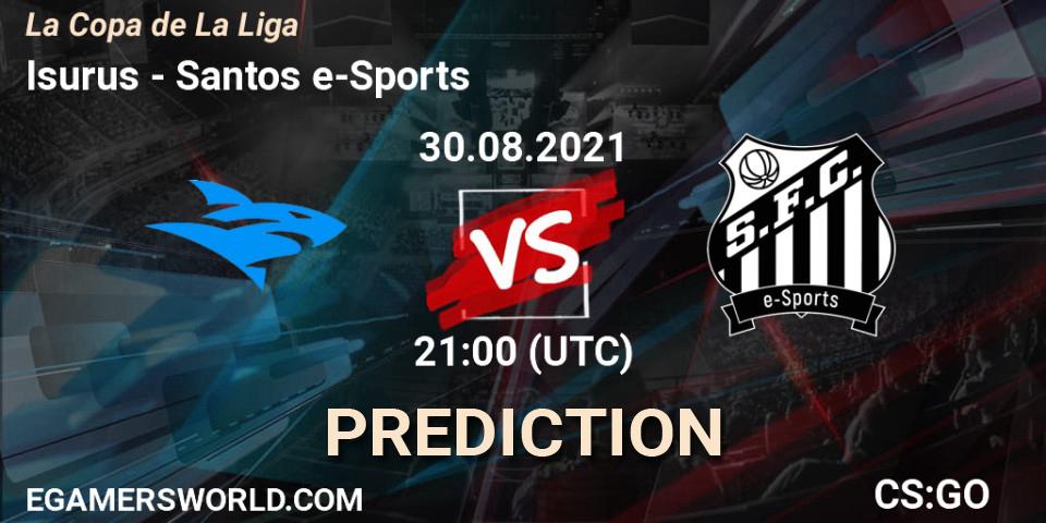 Isurus vs Santos e-Sports: Match Prediction. 31.08.21, CS2 (CS:GO), La Copa de La Liga
