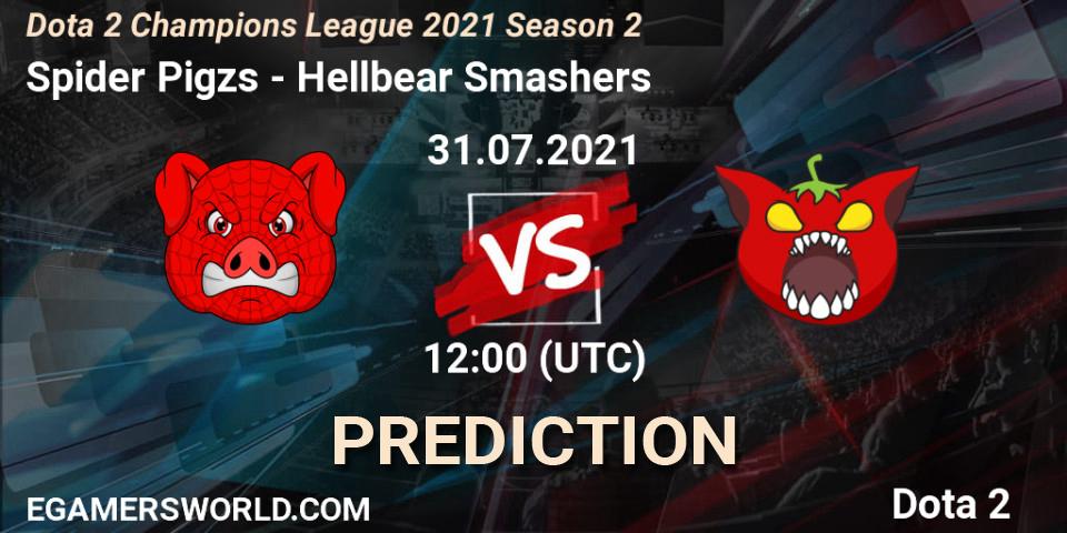 Spider Pigzs vs Hellbear Smashers: Match Prediction. 31.07.2021 at 12:07, Dota 2, Dota 2 Champions League 2021 Season 2