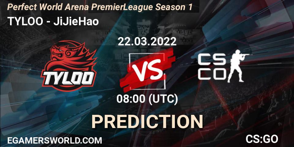 TYLOO vs JiJieHao: Match Prediction. 22.03.2022 at 11:00, Counter-Strike (CS2), Perfect World Arena Premier League Season 1