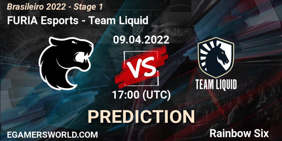 FURIA Esports vs Team Liquid: Match Prediction. 09.04.2022 at 17:00, Rainbow Six, Brasileirão 2022 - Stage 1