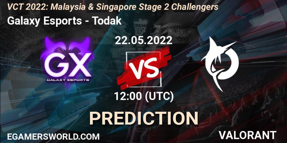 Galaxy Esports vs Todak: Match Prediction. 22.05.2022 at 12:00, VALORANT, VCT 2022: Malaysia & Singapore Stage 2 Challengers
