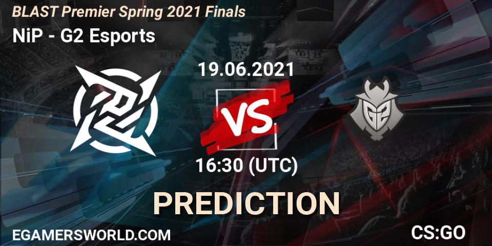 NiP vs G2 Esports: Match Prediction. 19.06.2021 at 17:40, Counter-Strike (CS2), BLAST Premier Spring 2021 Finals