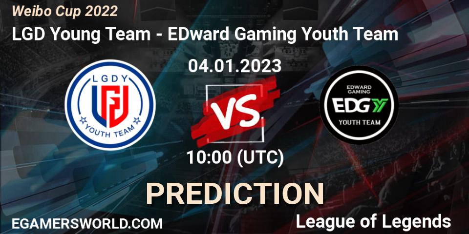 LGD Young Team vs EDward Gaming Youth Team: Match Prediction. 04.01.2023 at 10:00, LoL, Weibo Cup 2022