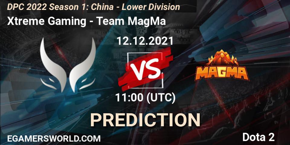 Xtreme Gaming vs Team MagMa: Match Prediction. 12.12.2021 at 11:56, Dota 2, DPC 2022 Season 1: China - Lower Division