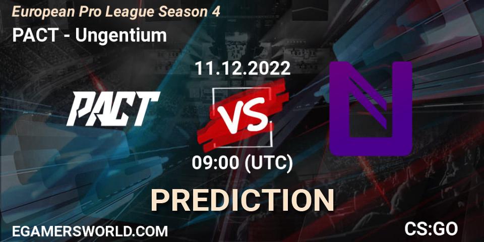 PACT vs Ungentium: Match Prediction. 12.12.2022 at 09:00, Counter-Strike (CS2), European Pro League Season 4