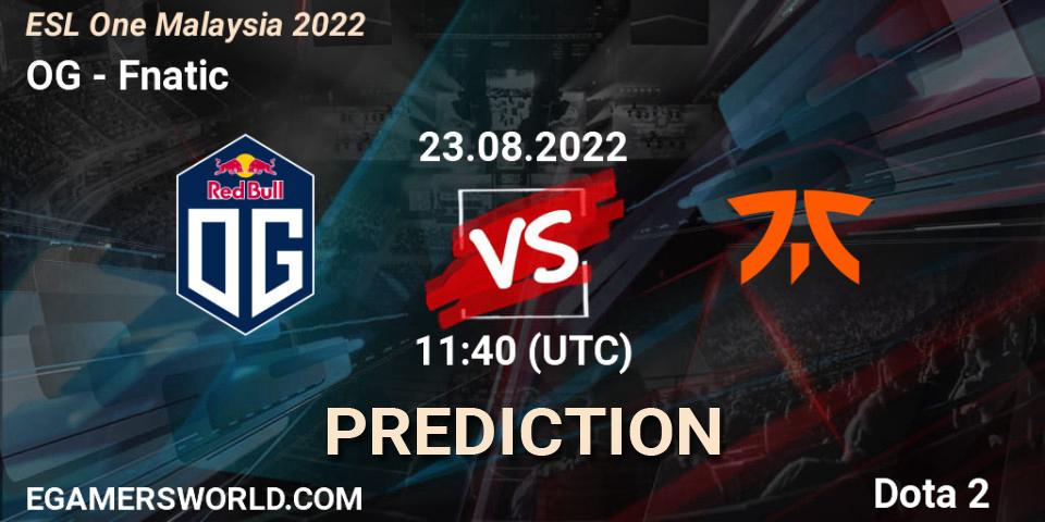 OG vs Fnatic: Match Prediction. 23.08.22, Dota 2, ESL One Malaysia 2022