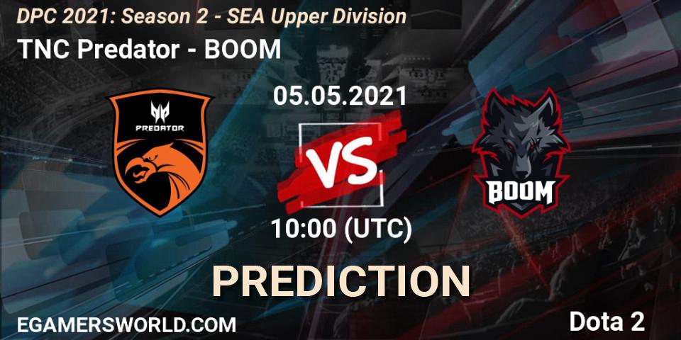 TNC Predator vs BOOM: Match Prediction. 05.05.2021 at 10:27, Dota 2, DPC 2021: Season 2 - SEA Upper Division