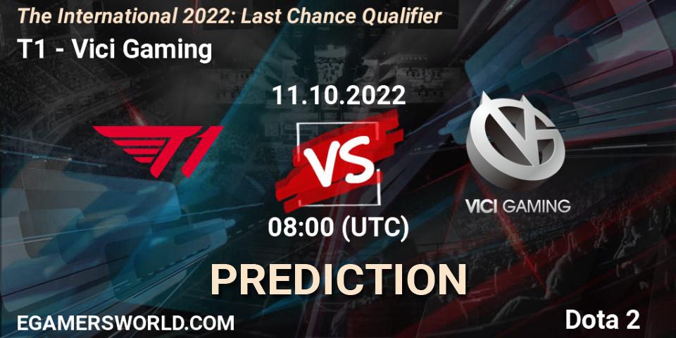 T1 vs Vici Gaming: Match Prediction. 11.10.22, Dota 2, The International 2022: Last Chance Qualifier