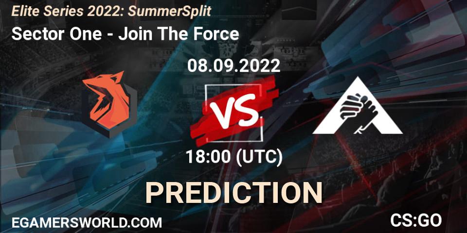 Sector One vs JoinTheForce: Match Prediction. 08.09.2022 at 18:00, Counter-Strike (CS2), Elite Series 2022: Summer Split