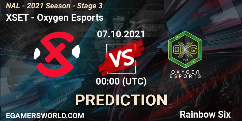 XSET vs Oxygen Esports: Match Prediction. 07.10.2021 at 00:00, Rainbow Six, NAL - 2021 Season - Stage 3