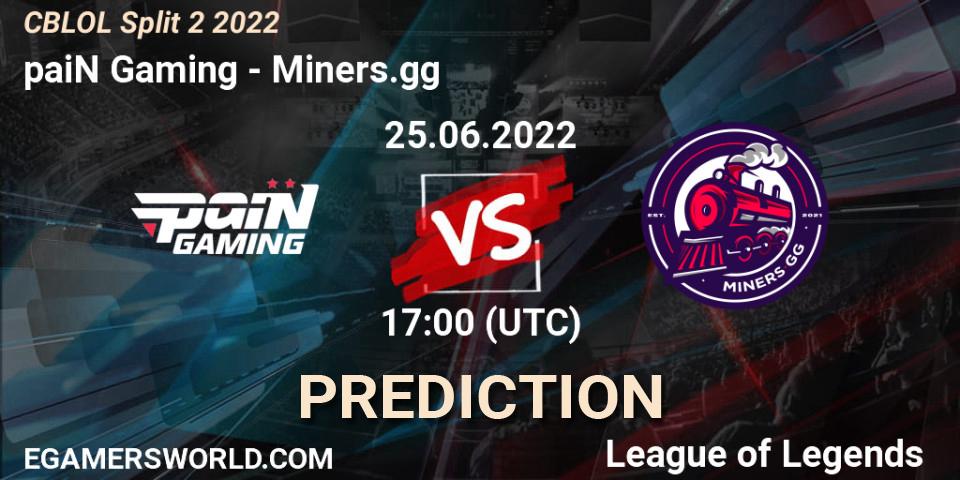 paiN Gaming vs Miners.gg: Match Prediction. 25.06.2022 at 17:30, LoL, CBLOL Split 2 2022