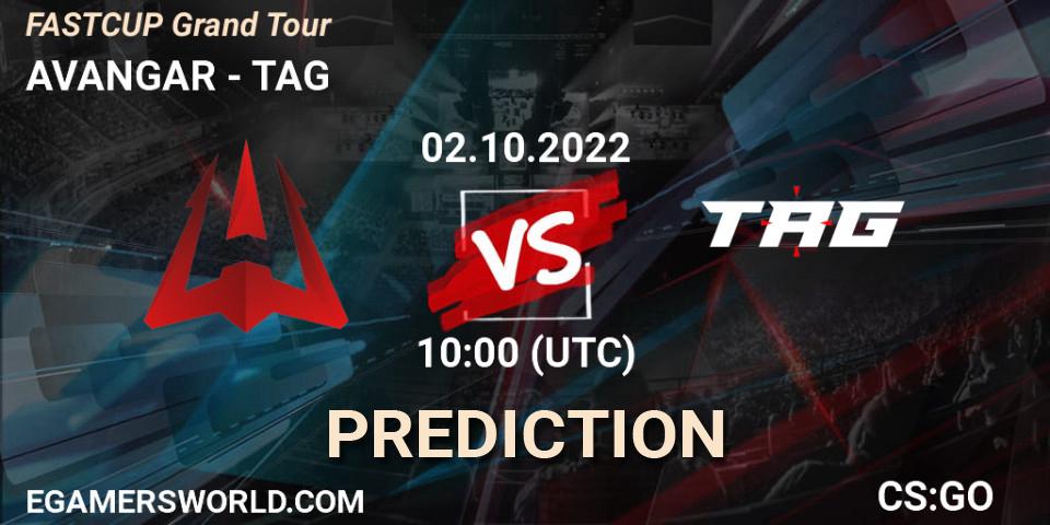 AVANGAR vs TAG: Match Prediction. 02.10.2022 at 10:00, Counter-Strike (CS2), FASTCUP Grand Tour