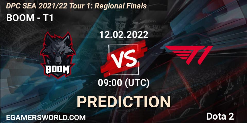 BOOM vs T1: Match Prediction. 12.02.22, Dota 2, DPC SEA 2021/22 Tour 1: Regional Finals