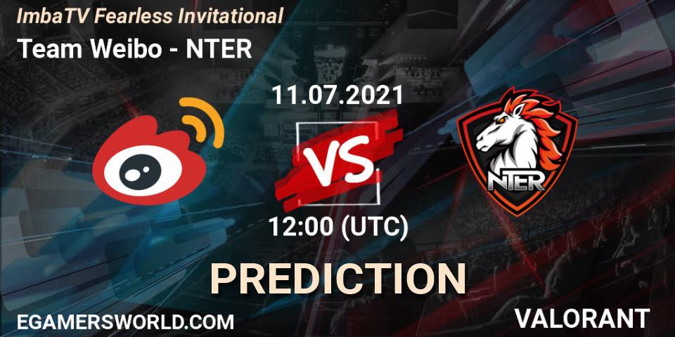 Team Weibo vs NTER: Match Prediction. 11.07.2021 at 12:00, VALORANT, ImbaTV Fearless Invitational
