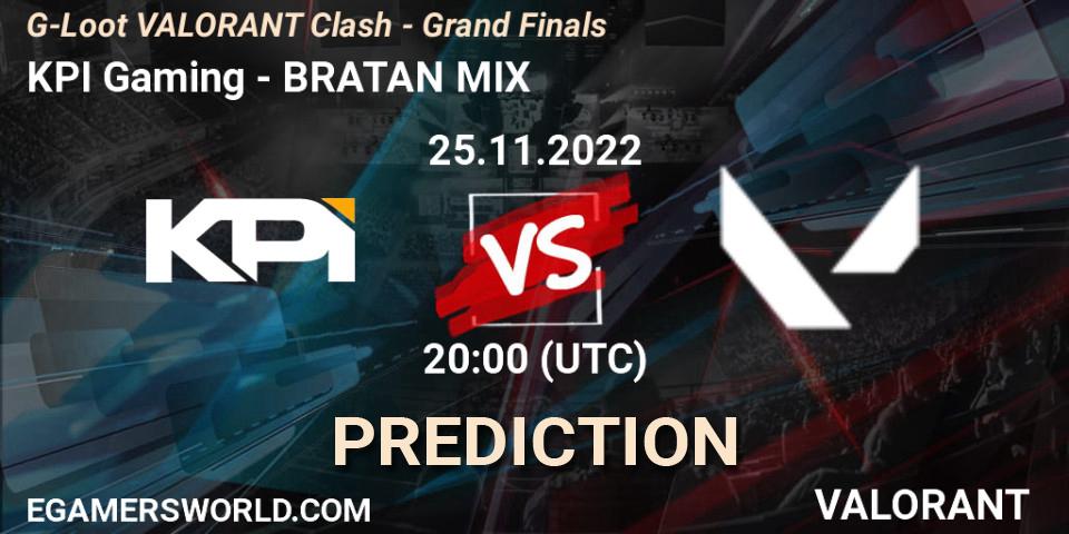 KPI Gaming vs BRATAN MIX: Match Prediction. 25.11.2022 at 20:00, VALORANT, G-Loot VALORANT Clash - Grand Finals