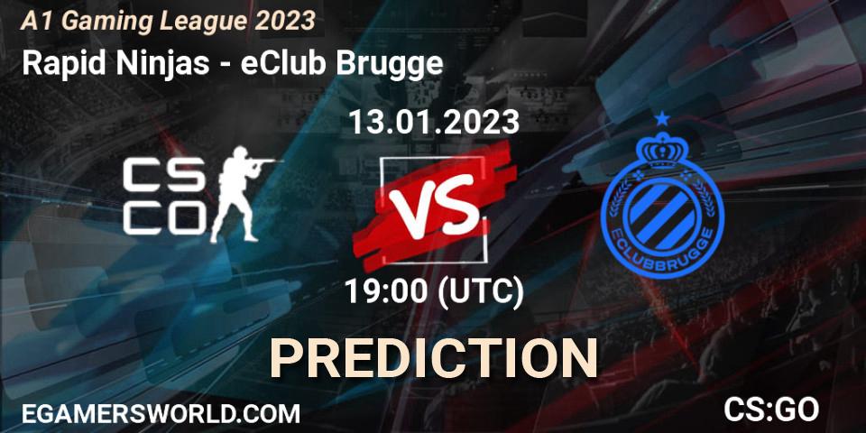 Rapid Ninjas vs eClub Brugge: Match Prediction. 13.01.2023 at 19:00, Counter-Strike (CS2), A1 Gaming League 2023