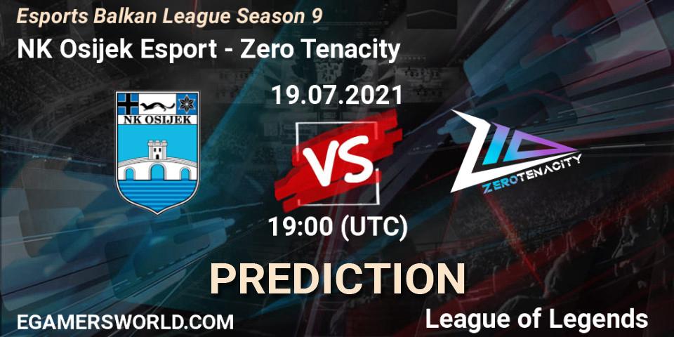 NK Osijek Esport vs Zero Tenacity: Match Prediction. 19.07.2021 at 19:00, LoL, Esports Balkan League Season 9