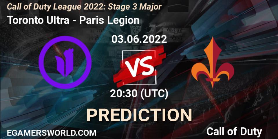Toronto Ultra vs Paris Legion: Match Prediction. 03.06.2022 at 20:30, Call of Duty, Call of Duty League 2022: Stage 3 Major